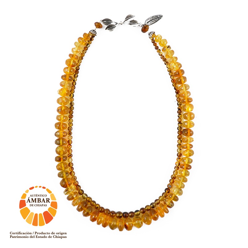 Collar Dos Hilos Ámbar